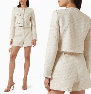 Self-Portrait Blazer and Shorts Set